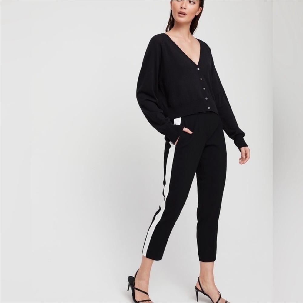 Aritzia Babaton Conan Pant- Side Stripe- Black- Size 2